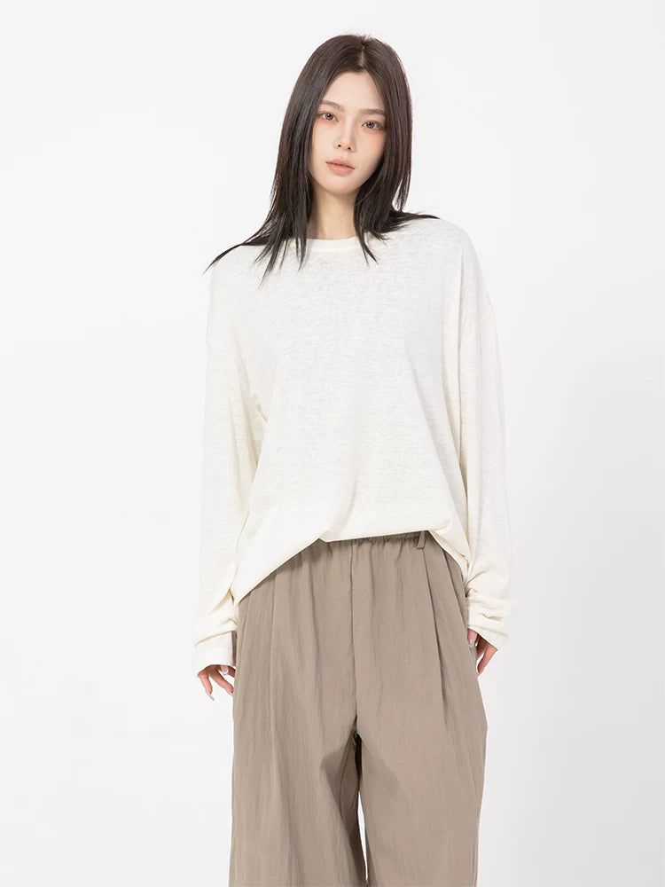 RHOMEHOUSE Lazy Casual Loose Long Sleeves