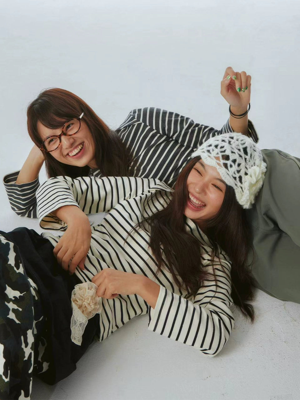 CryingCenter Striped Neck Bottom Long Sleeve