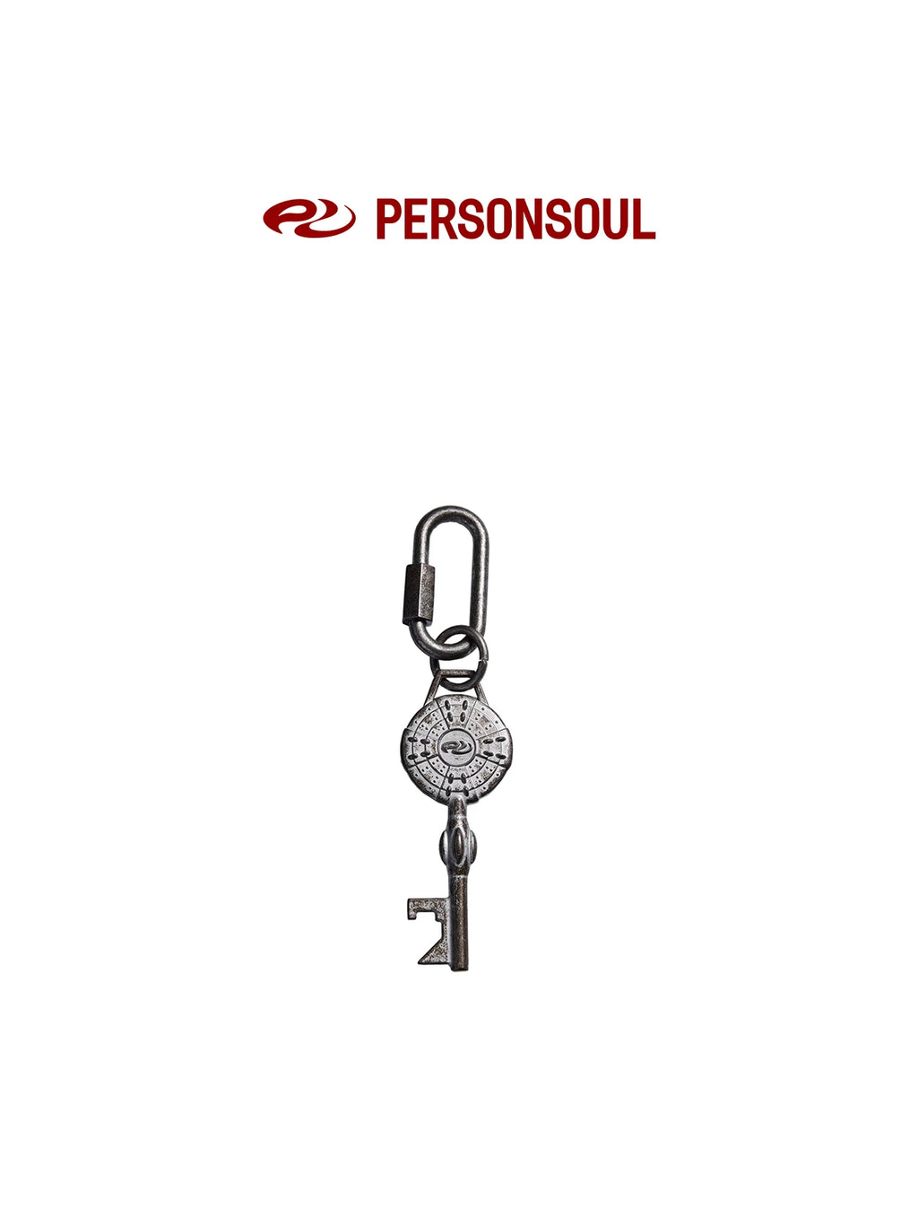 PERSONSOUL Oxidized Old Shield Key Pendant
