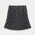 EGGKA Retro Plaid Fishtail Slim Skirt