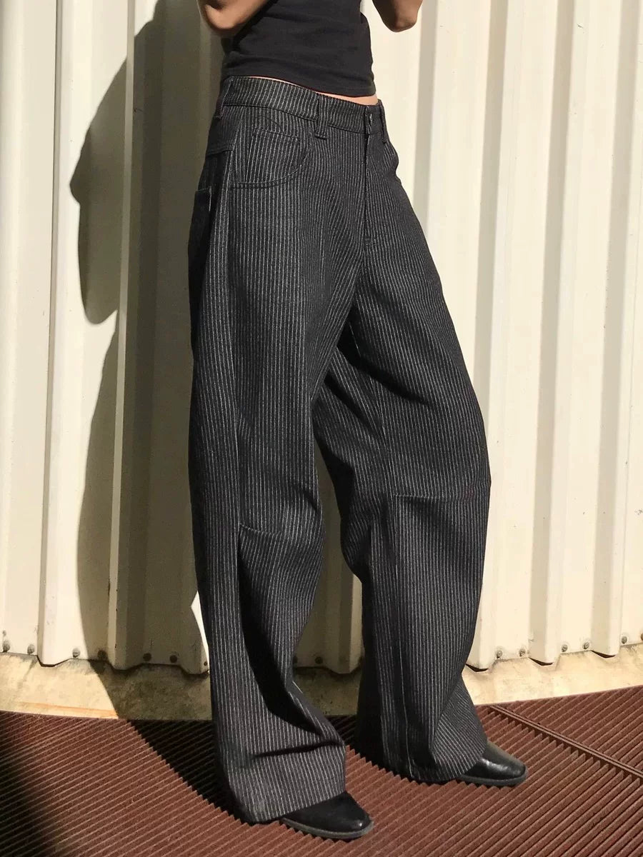 TWOMOONS Minimalist Striped Jeans