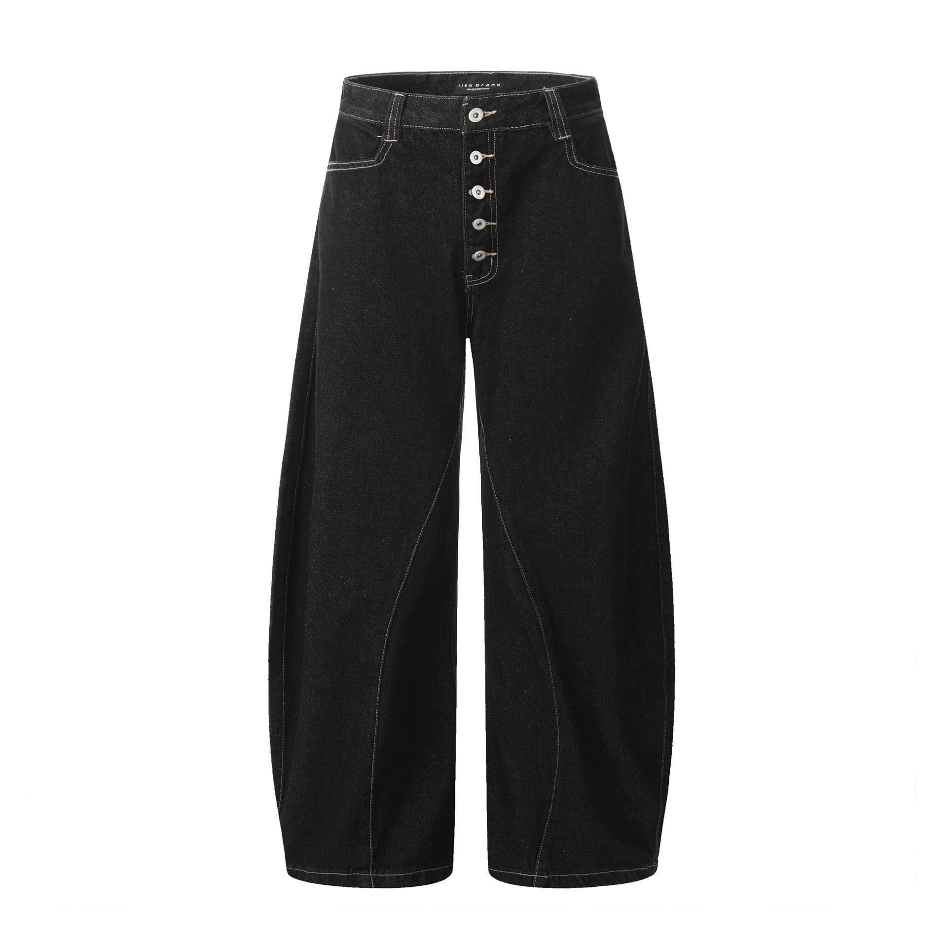 11KN washed black breasted scimitar RAW JEANS