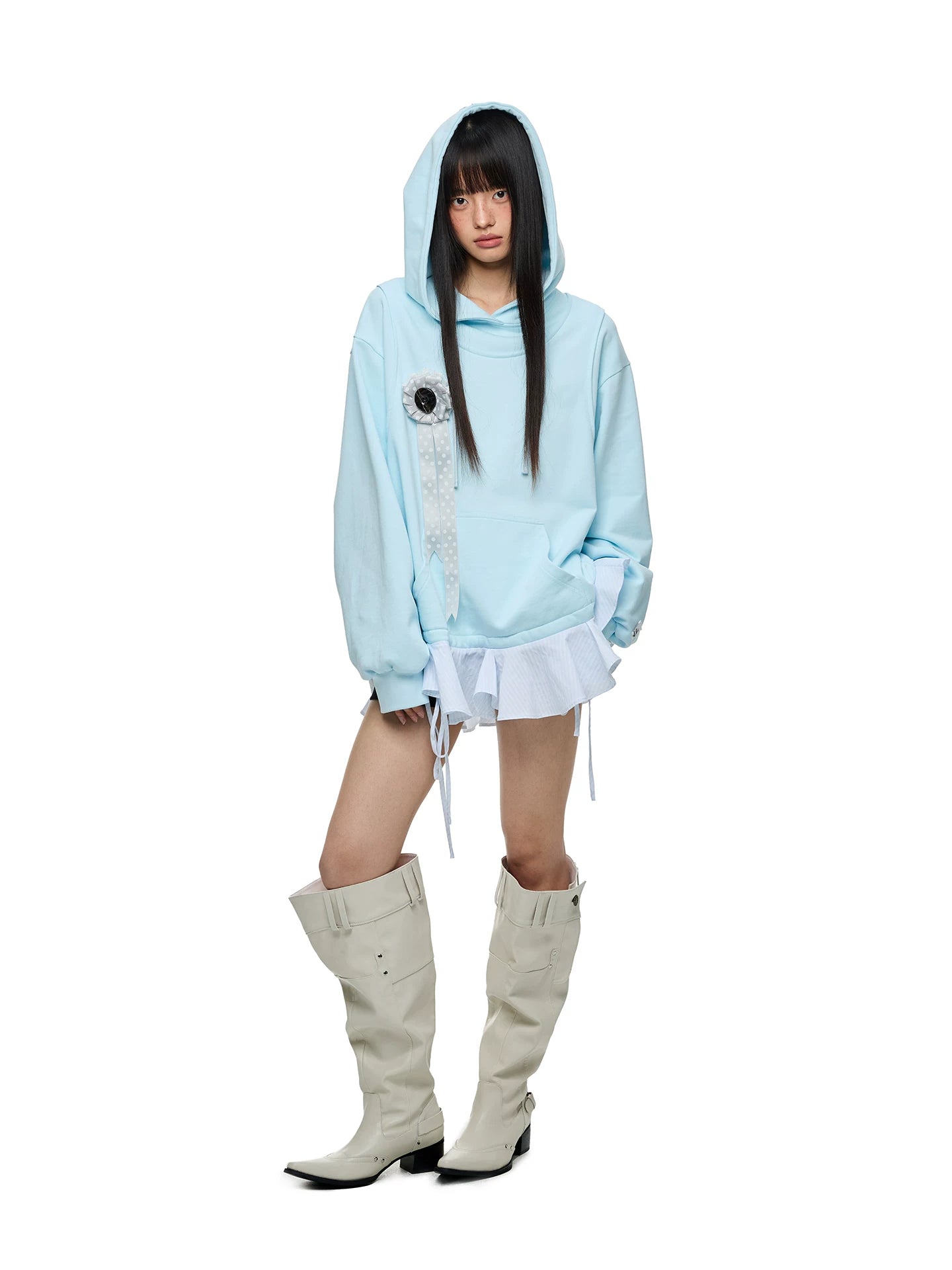 Jikooheavy Weight Oversize Lacepolka Dotsweatshirt