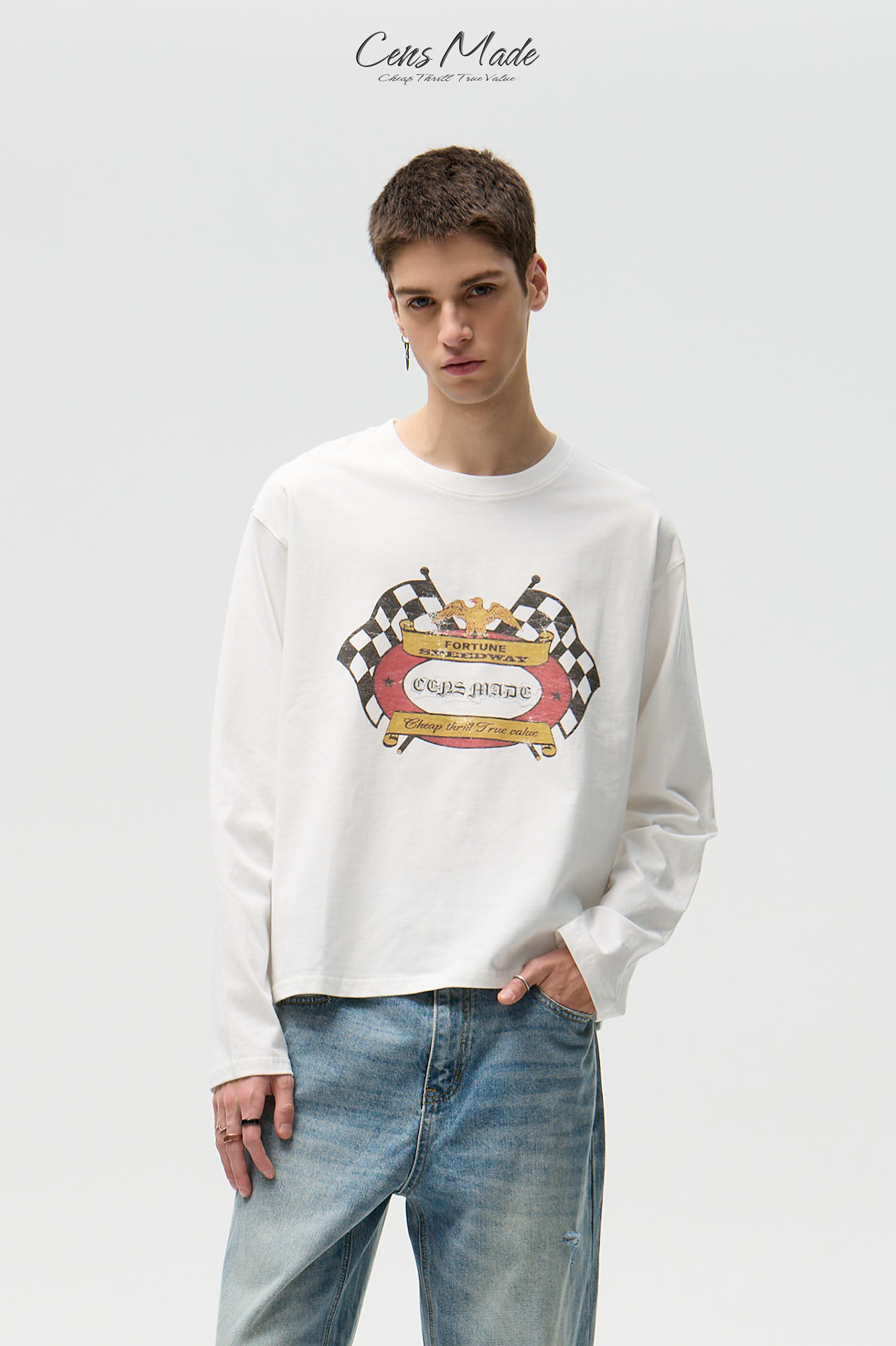 CENSMADE Racing Old Printed Long Sleeves