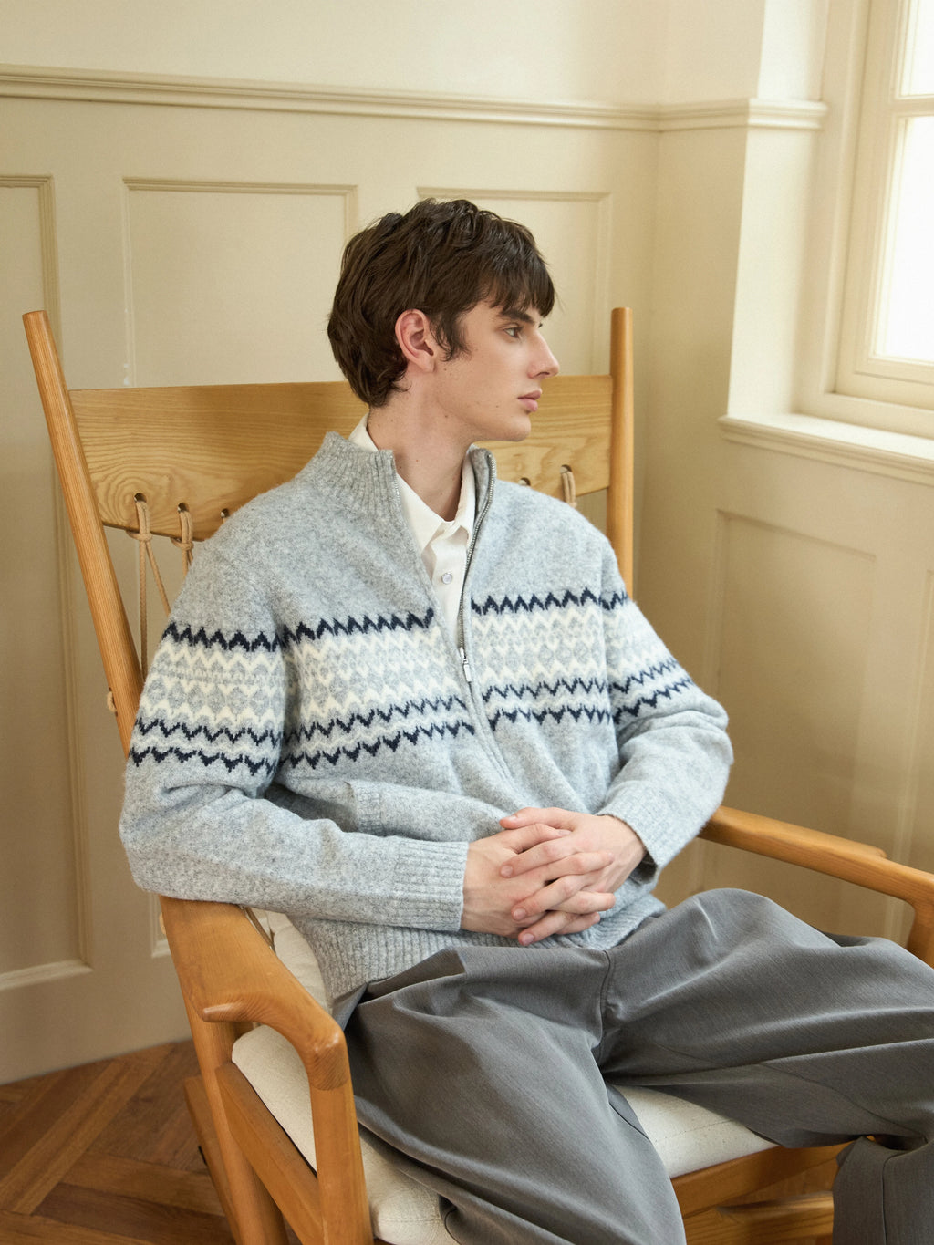 Stay The Night Half Turtleneck Zipper Cardigansweater