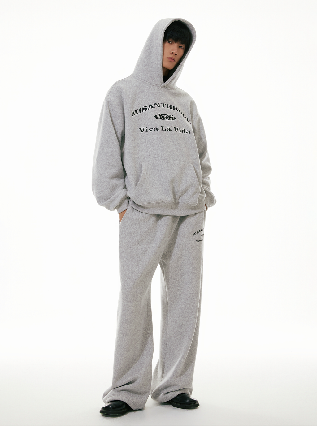 FUNKYFUN Embroidered Straight Tube Velvet Lazy Casual Trousers