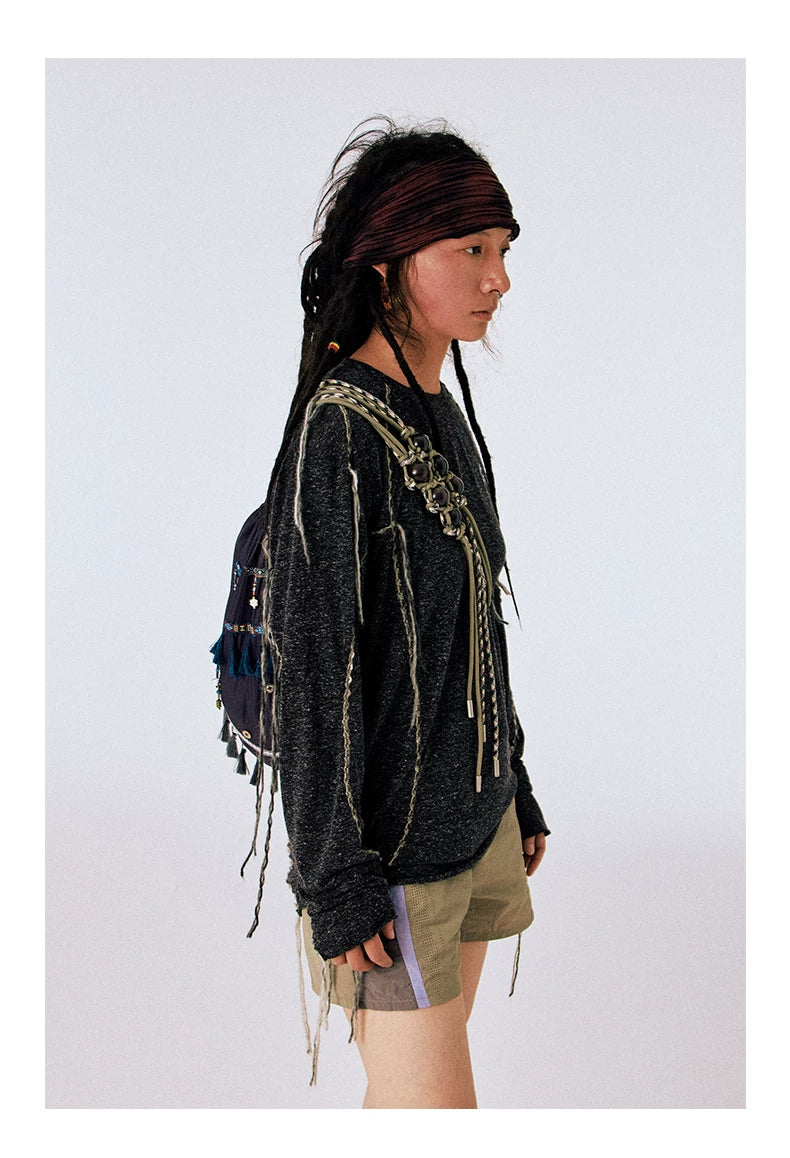 CONP Colored Rock Braided Lightweight Drawstring Bag