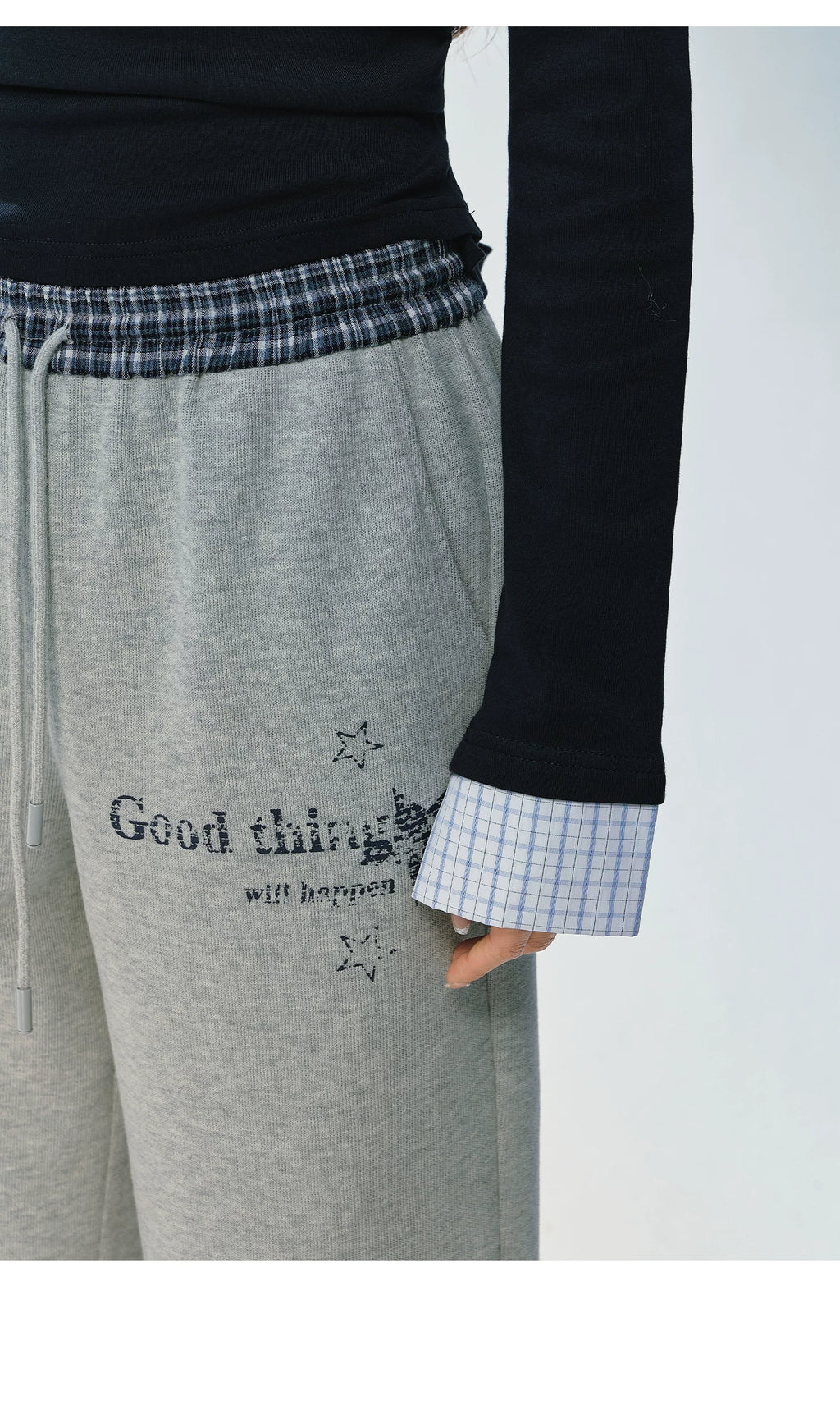 Ablueberry Lazy Wind Loose Straight Sweatpants