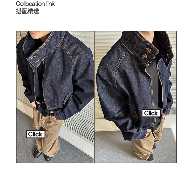 MADEEXTREME original cow short wide boxy harrington coat jacket