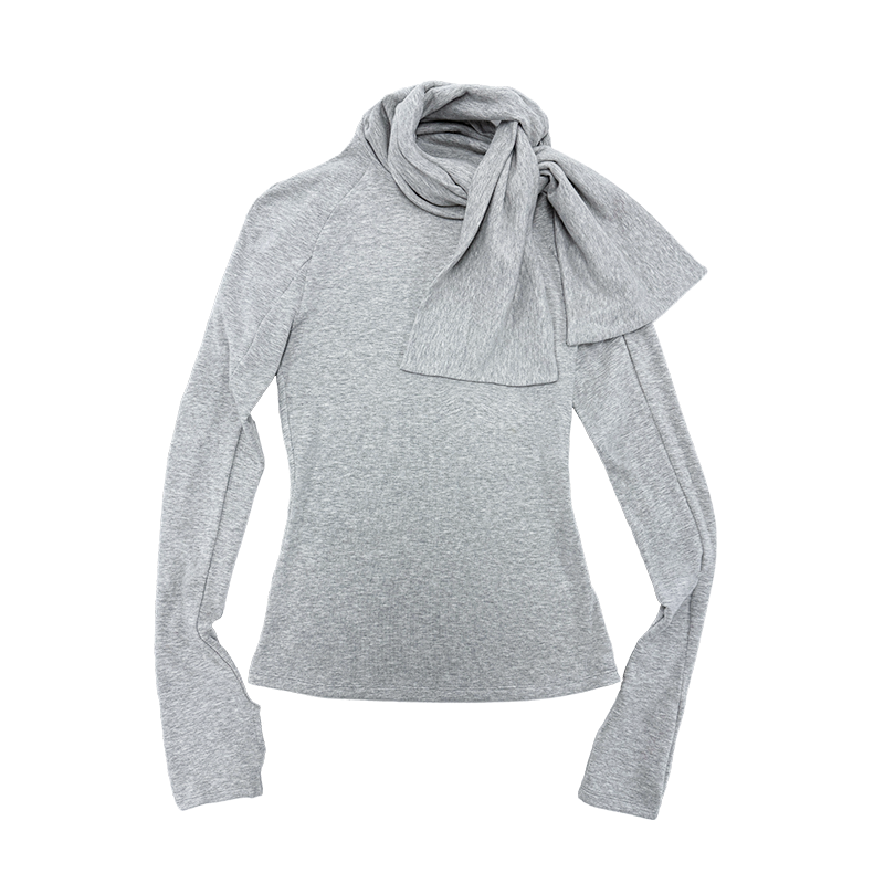 JCAESAR WOMEN Scarf Neckline Strap Long Sleeve