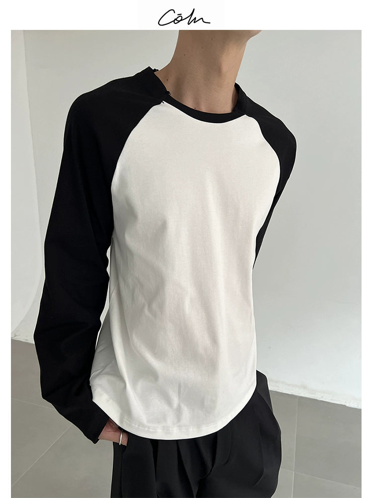 COLN Simple Contrasting Color Shoulder Sleeve Base