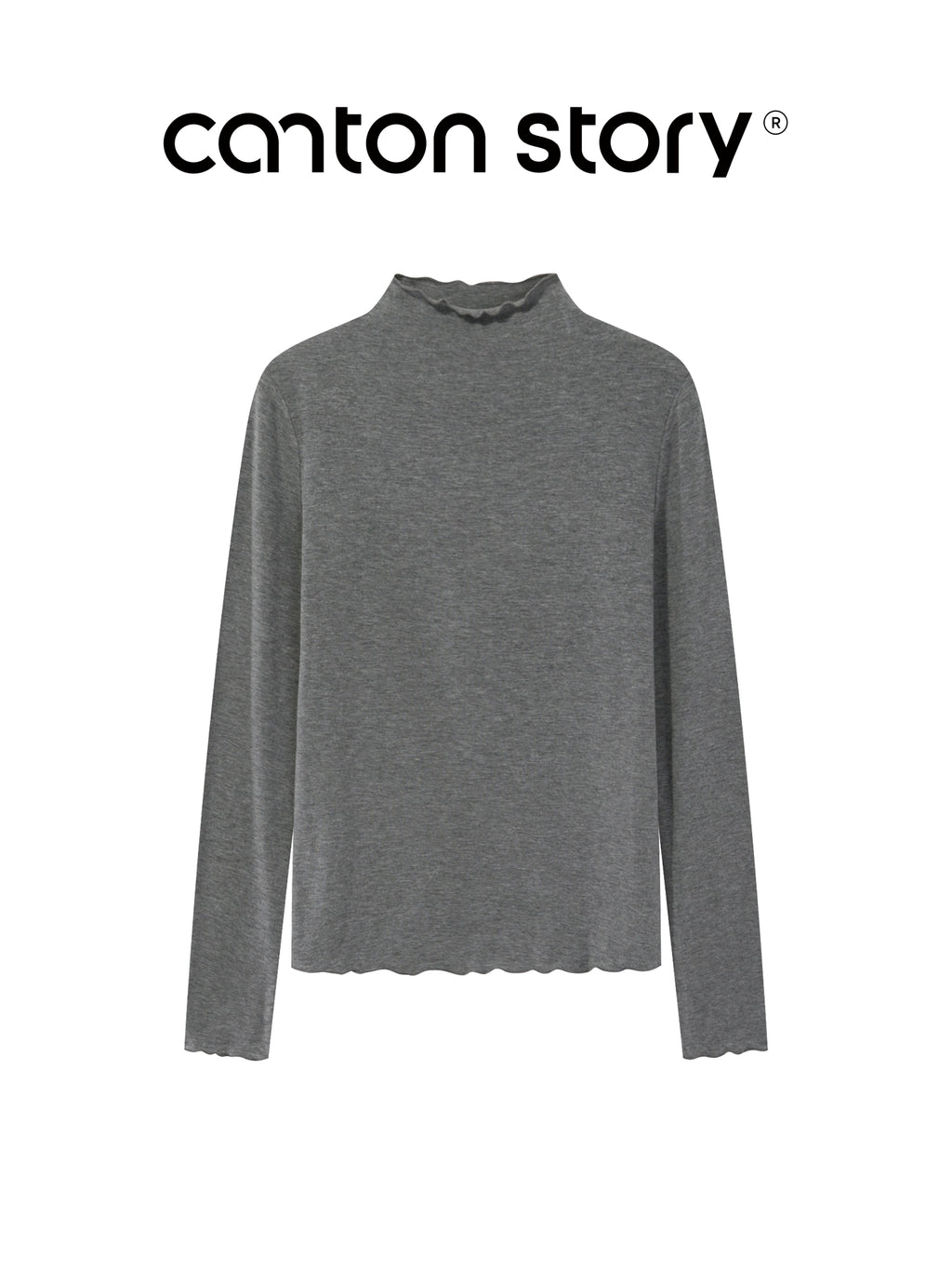 Cantonstory Shoulder Casual Versatile Bottom Shirt