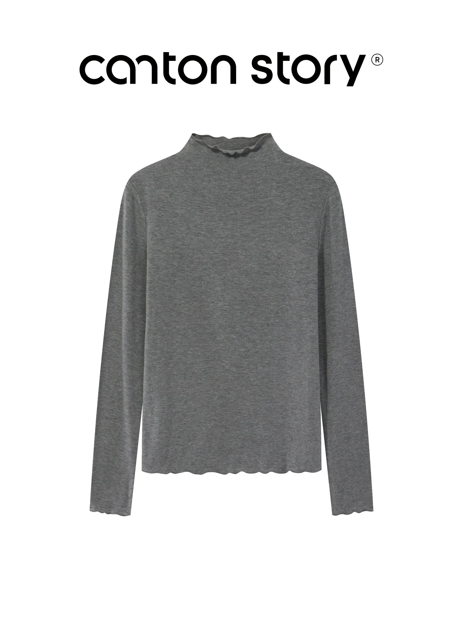 Cantonstory Shoulder Casual Versatile Bottom Shirt