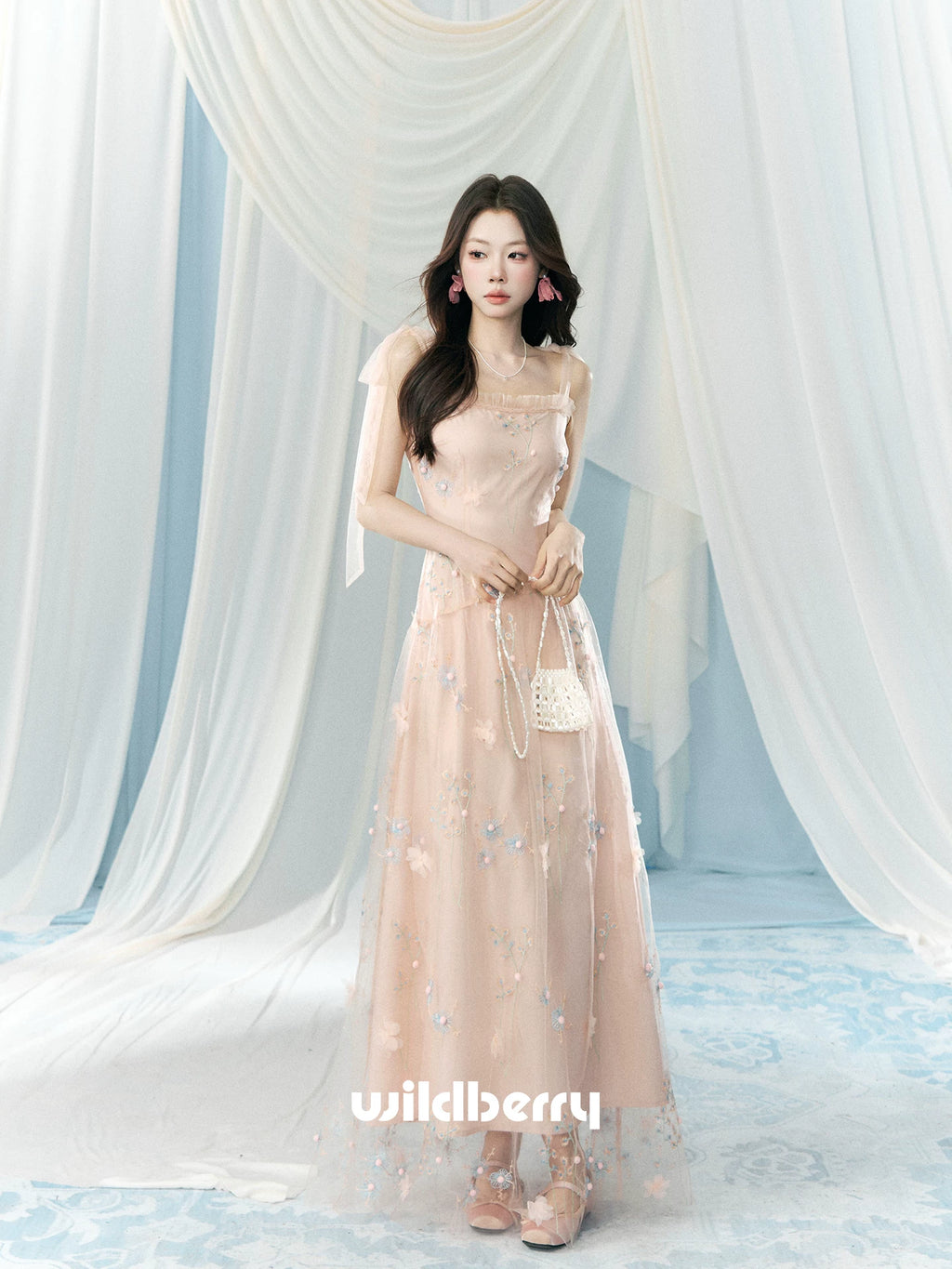 Wildberry Embroidered Suspender Dress