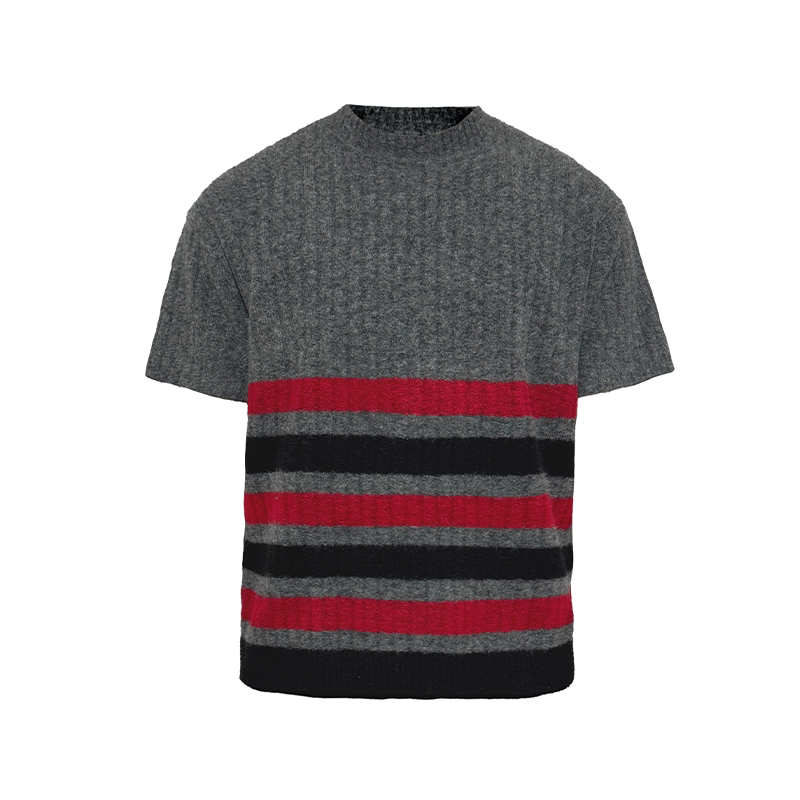 JCAESAR Vintage Striped Woolen Tee