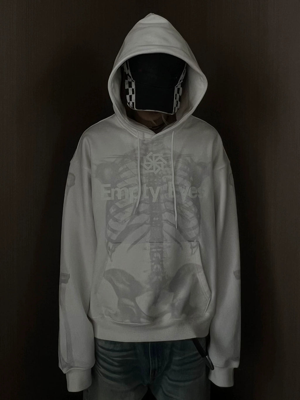 Empty Eyes Vintage Light Variable Loose Hooded Sweater