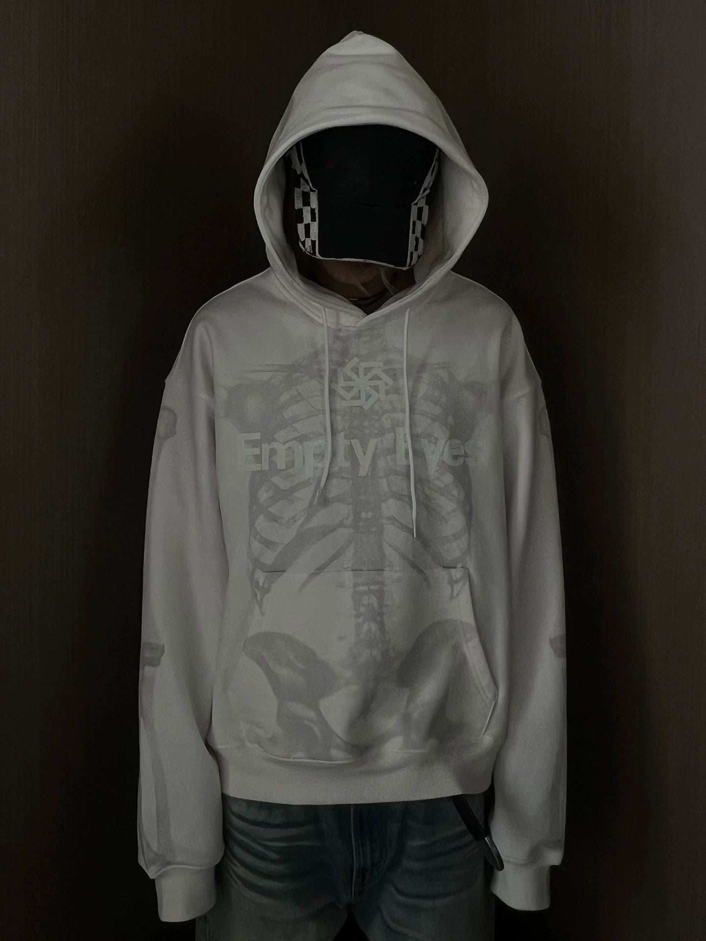 Empty Eyes Vintage Light Variable Loose Hooded Sweater