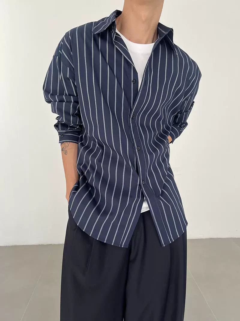 COLN Lazy Atmosphere Striped Shirt