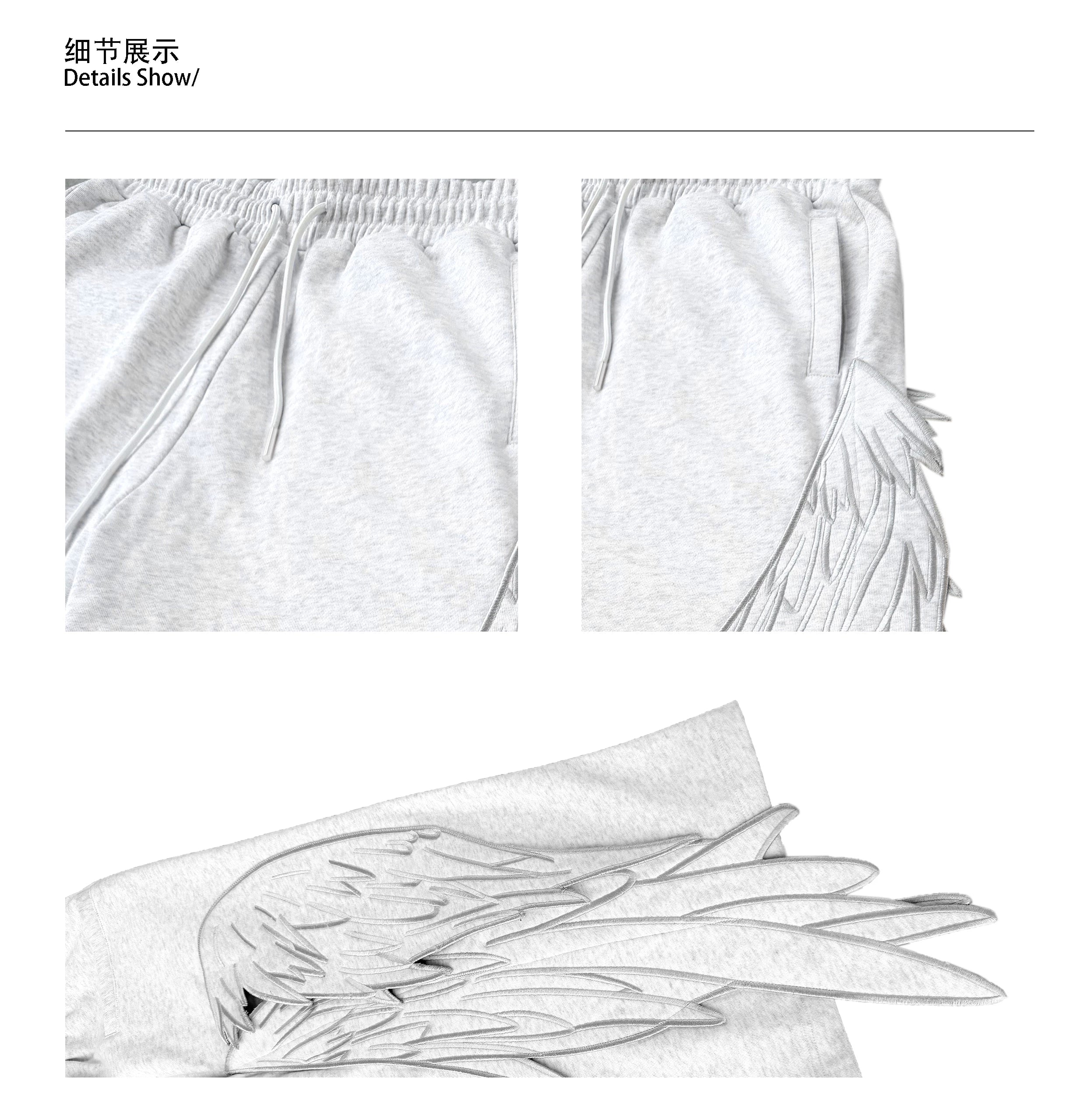CHAI Spliced Patch Cropped Shorts