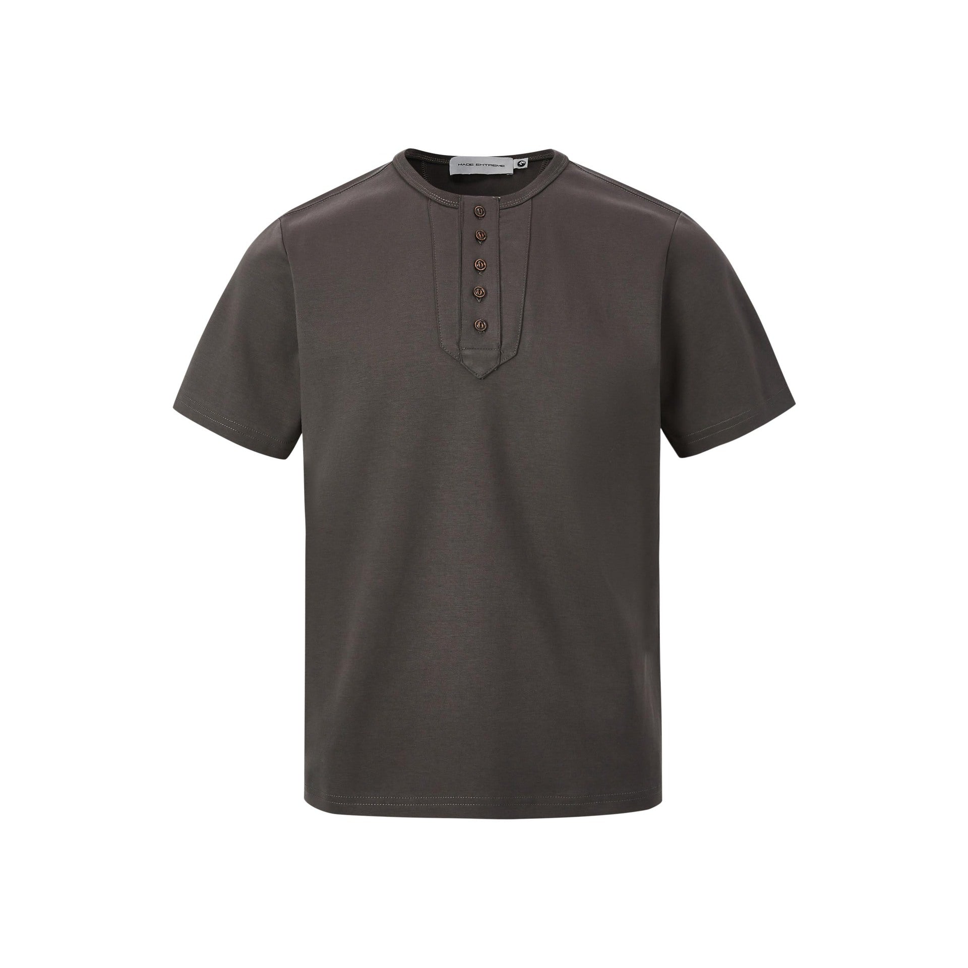 MADEEXTREME Five Buckle Henry Collar Retro Tee