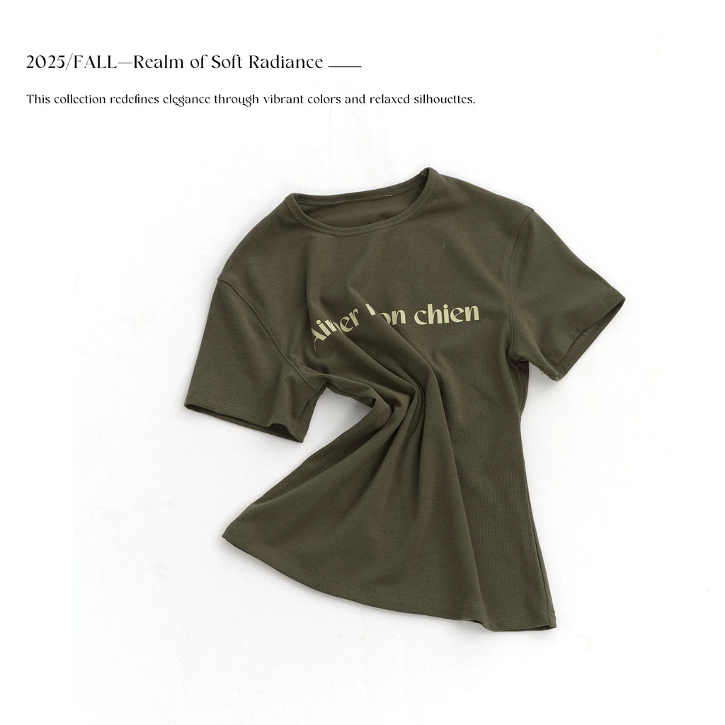 LINY LIBERTY Slim Fit and Thin Front Shoulder Tee