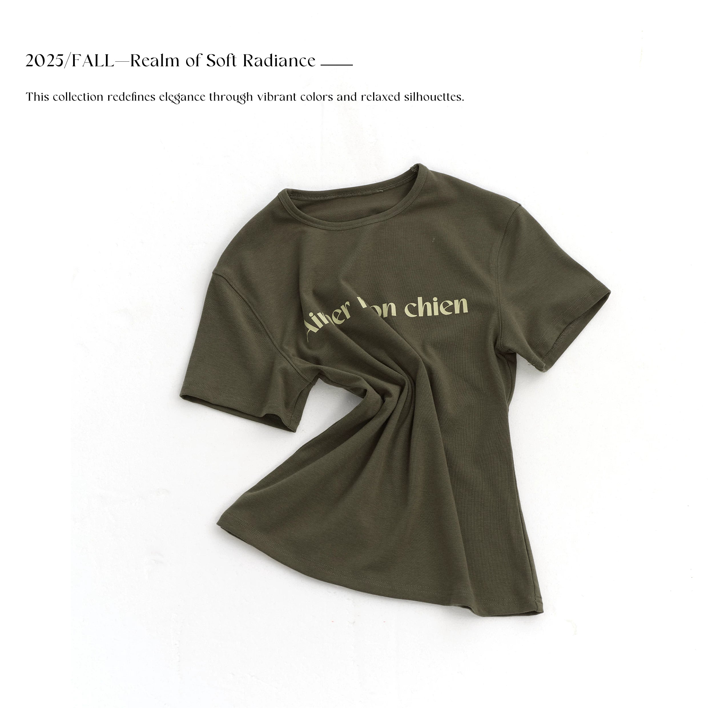 LINY LIBERTY Slim Fit and Thin Front Shoulder Tee
