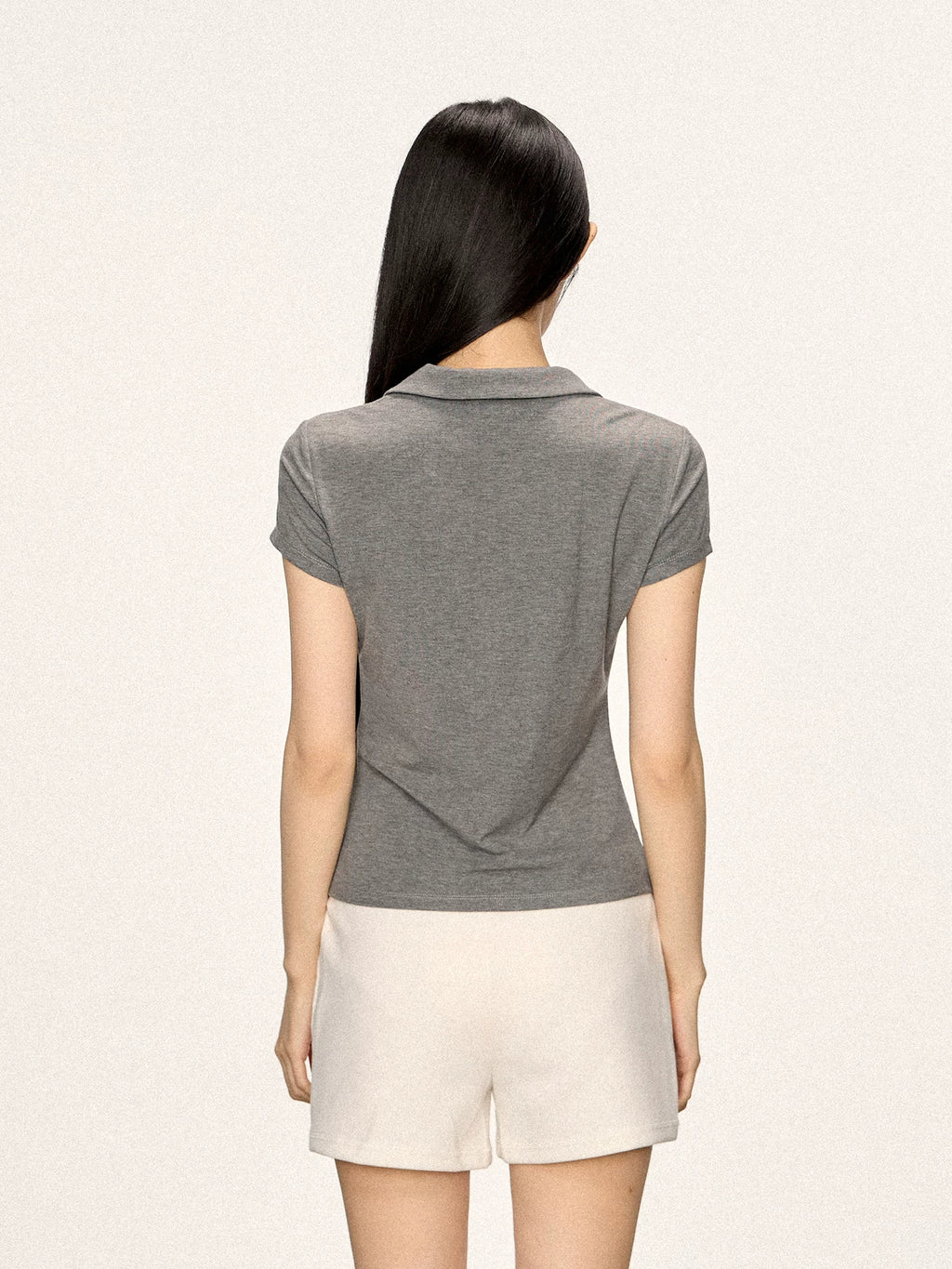 Cherry Melody Polo Collar Casual Versatile Tee