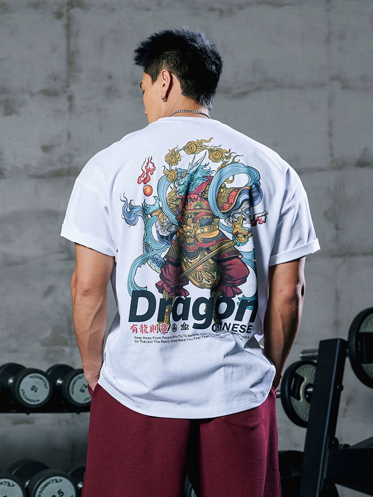 Muscle Dog Loose Half Sleeve Casual Fitness Tee