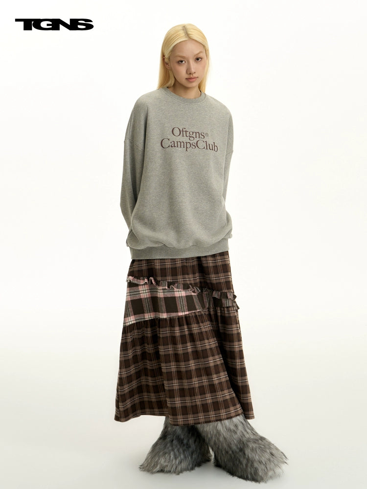 TGNS Retro Polished Plaid Skirt