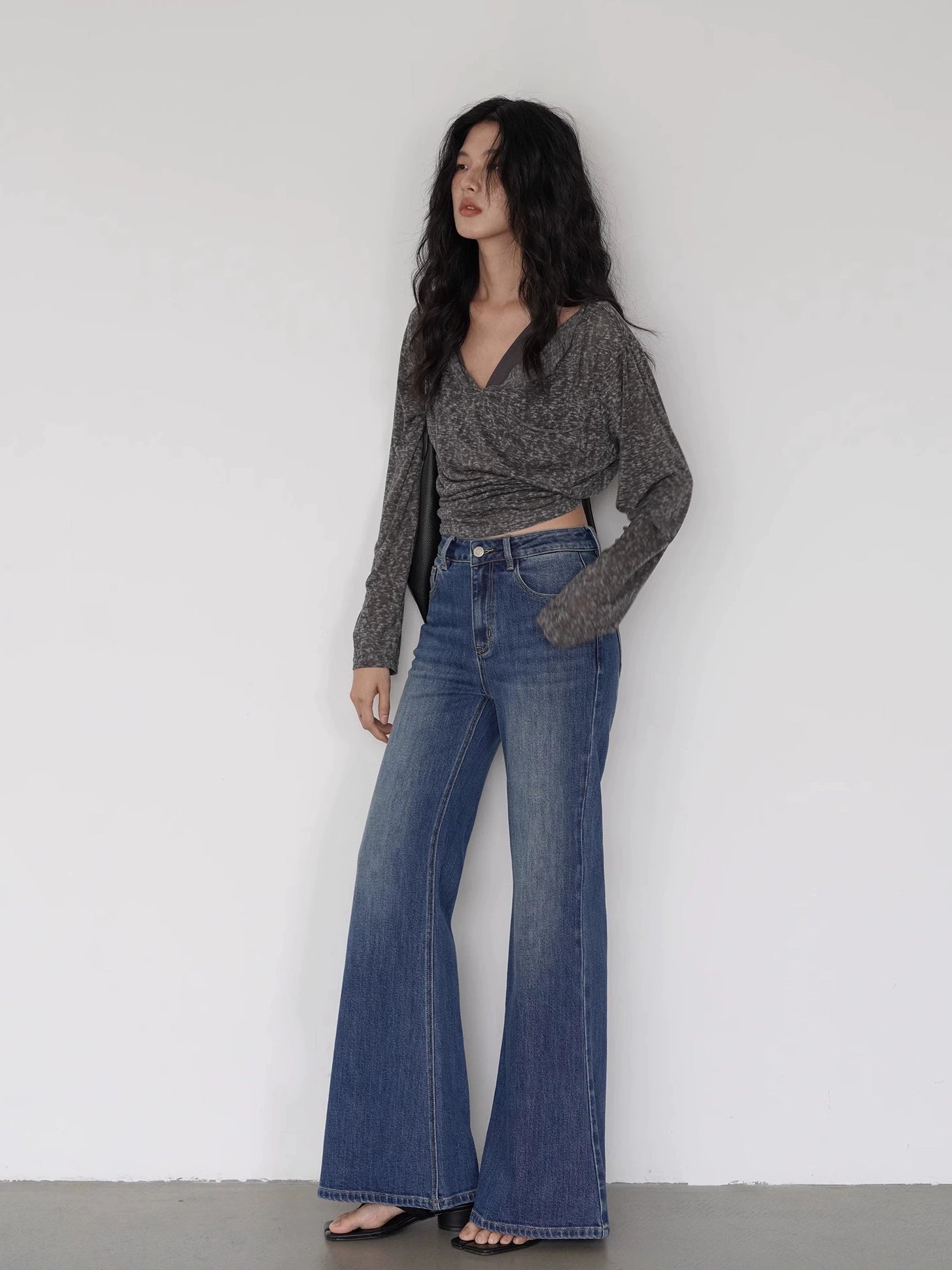 EIGHTHMONTH High Waist Skinny Wide Leg Jeans
