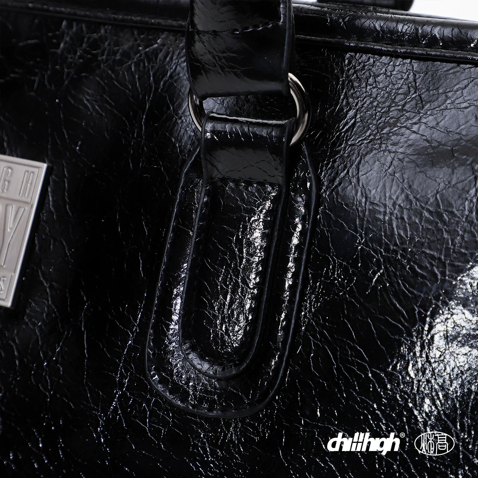ChillHigh Crack Leather Simple Large Capacity Handbag