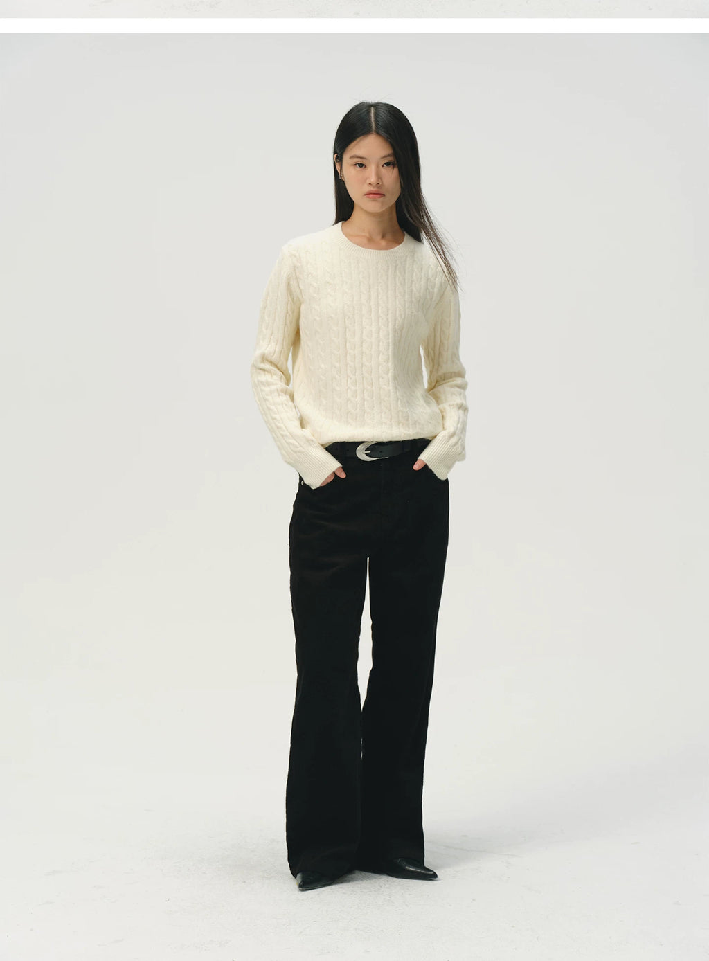 No Logo Casualknitting Crew Neck Sweater