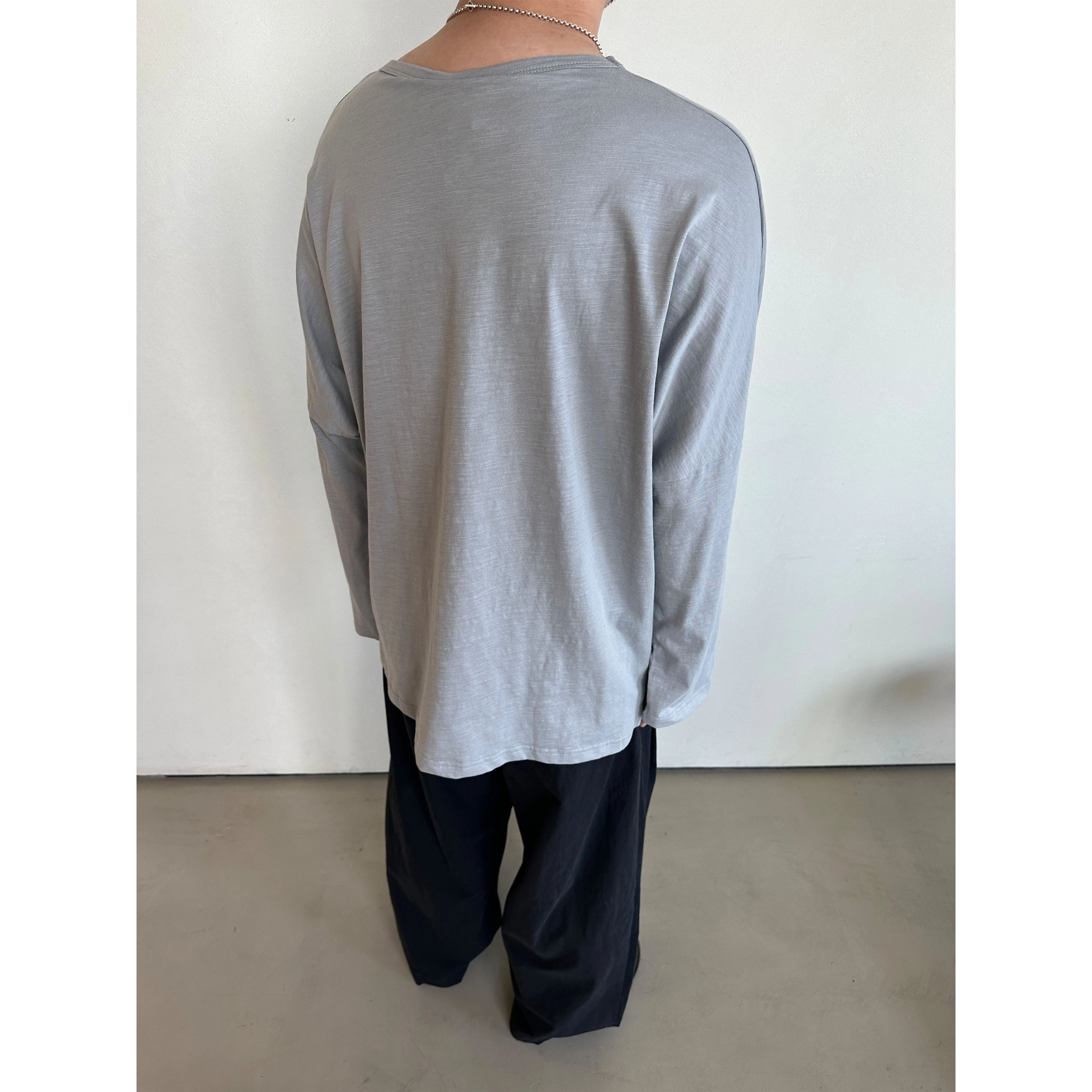 Anniehall Casual Versatile One-Word Collar Long Sleeve