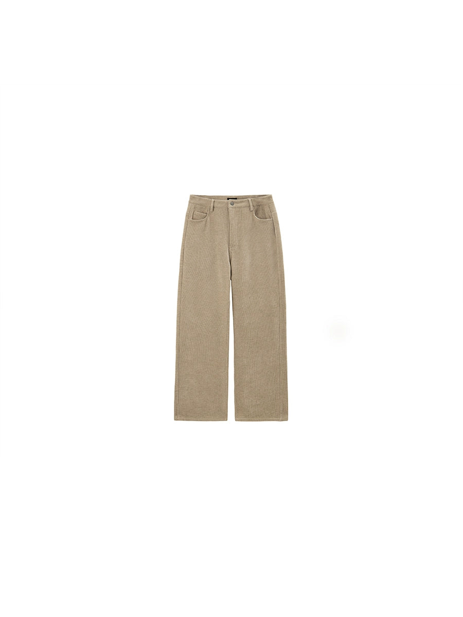 PLUS NO LOGO Corduroy Vertical Loose Straight-leg Pants