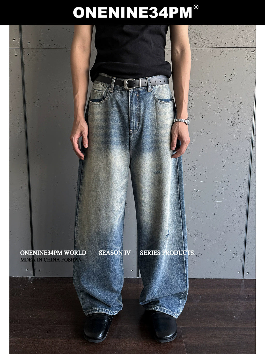 ONENINE34PM Cut Straight Jeans