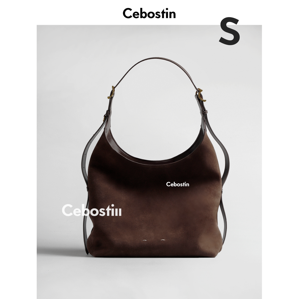 Cebostin Niche Light Luxury Matte Cowhide Large Capacity Messenger Bag