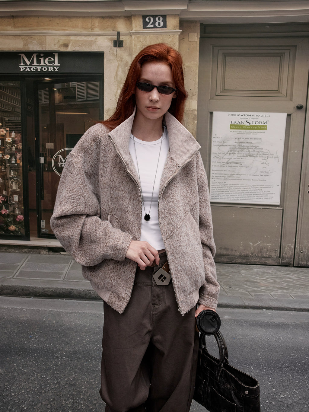 MADWITCH Retro Loose Casual Thickened Stand-up Collar Jacket