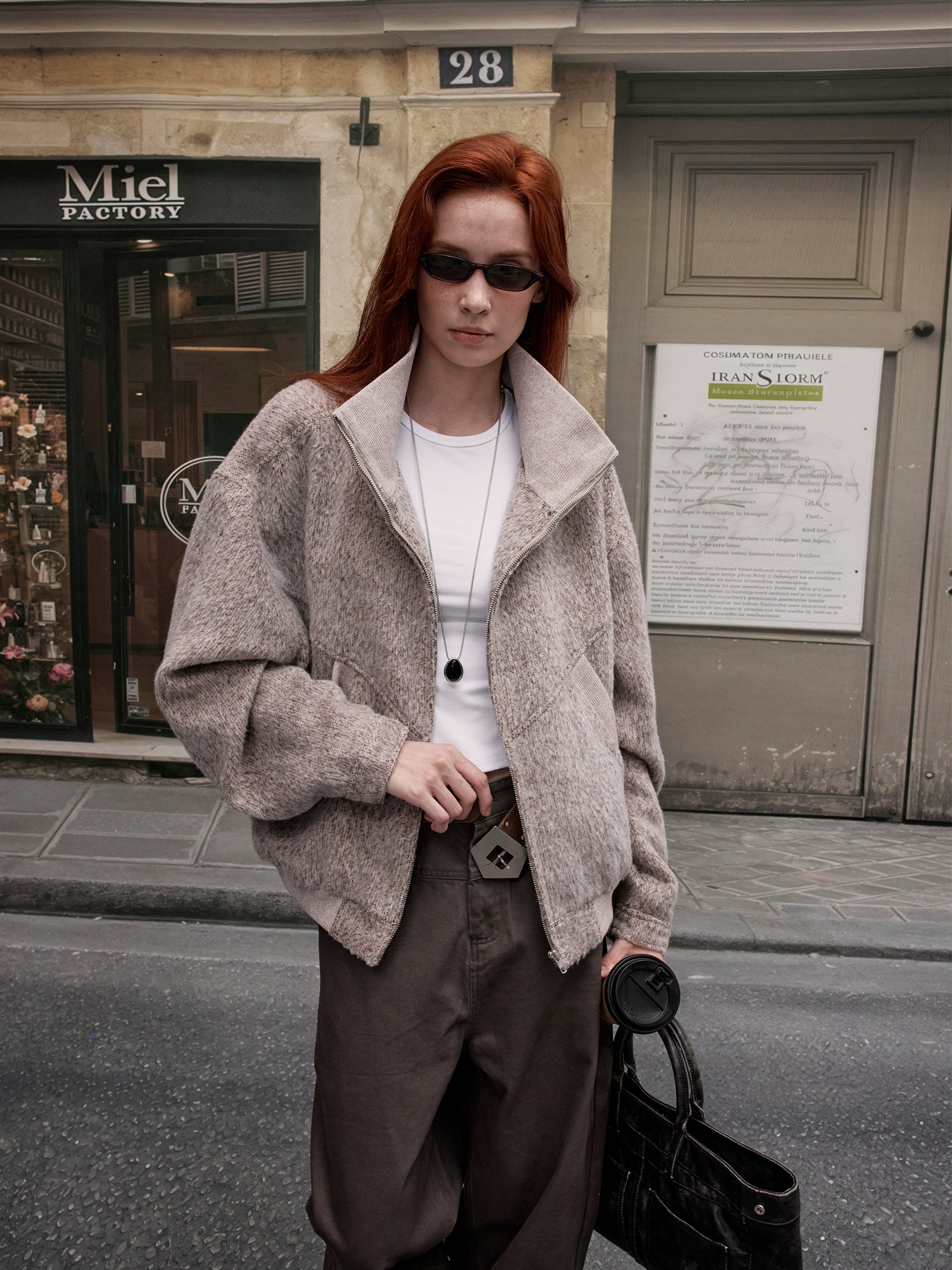 MADWITCH Retro Loose Casual Thickened Stand-up Collar Jacket