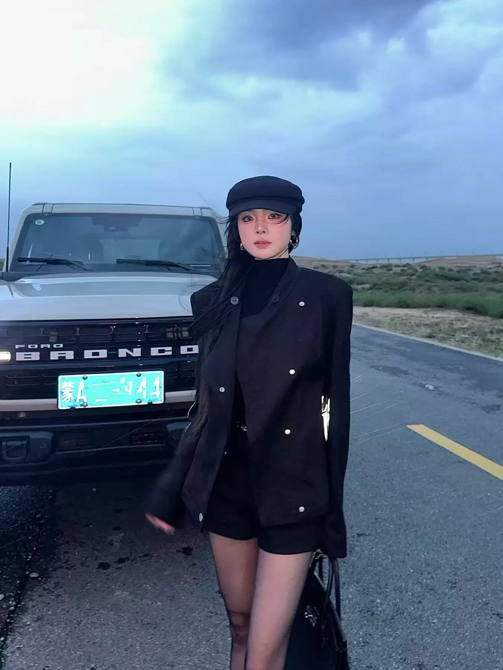CHUYUQI Ruffian Handsome Suede Short Jacket