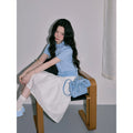 XUJING High Waist and Thin Versatile Medium and Long Dress
