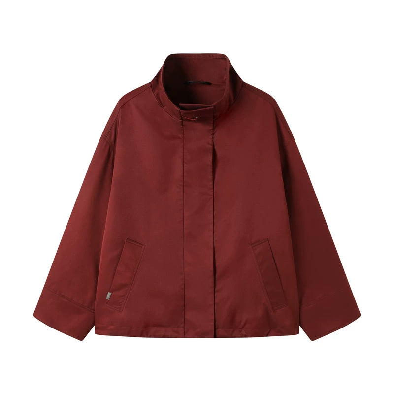 TGNS Casual Bud Collar Drawstring Jacket