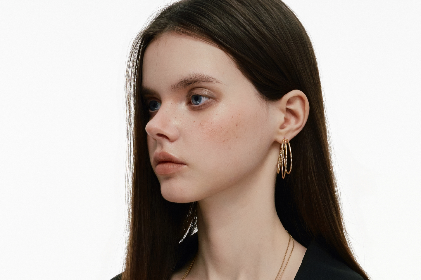 SUMIYAKI Three-layer Premium Plain Ring Earrings