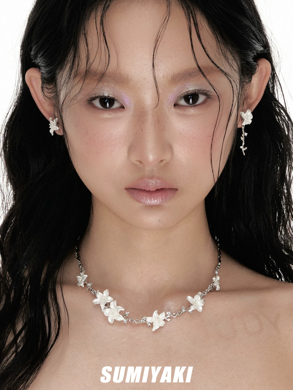 SUMIYAKI Niche High-end Cherry Blossom Earrings