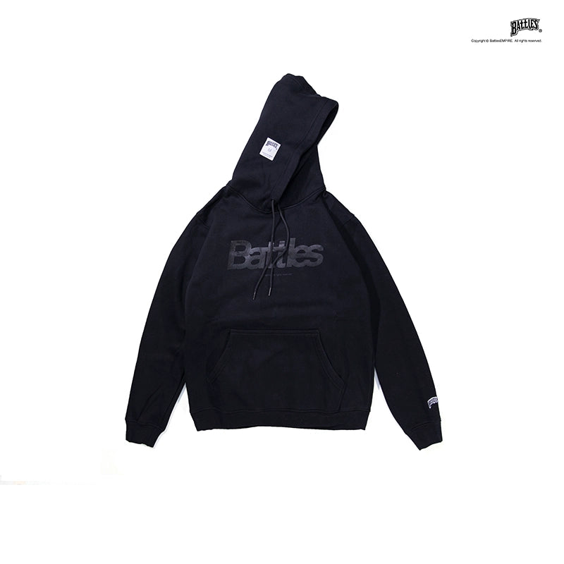 Battles Basic Logo Print Fleece Hoodie