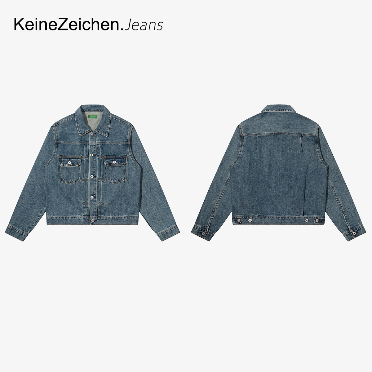 NO LOGO Short Simple Denim Jacket