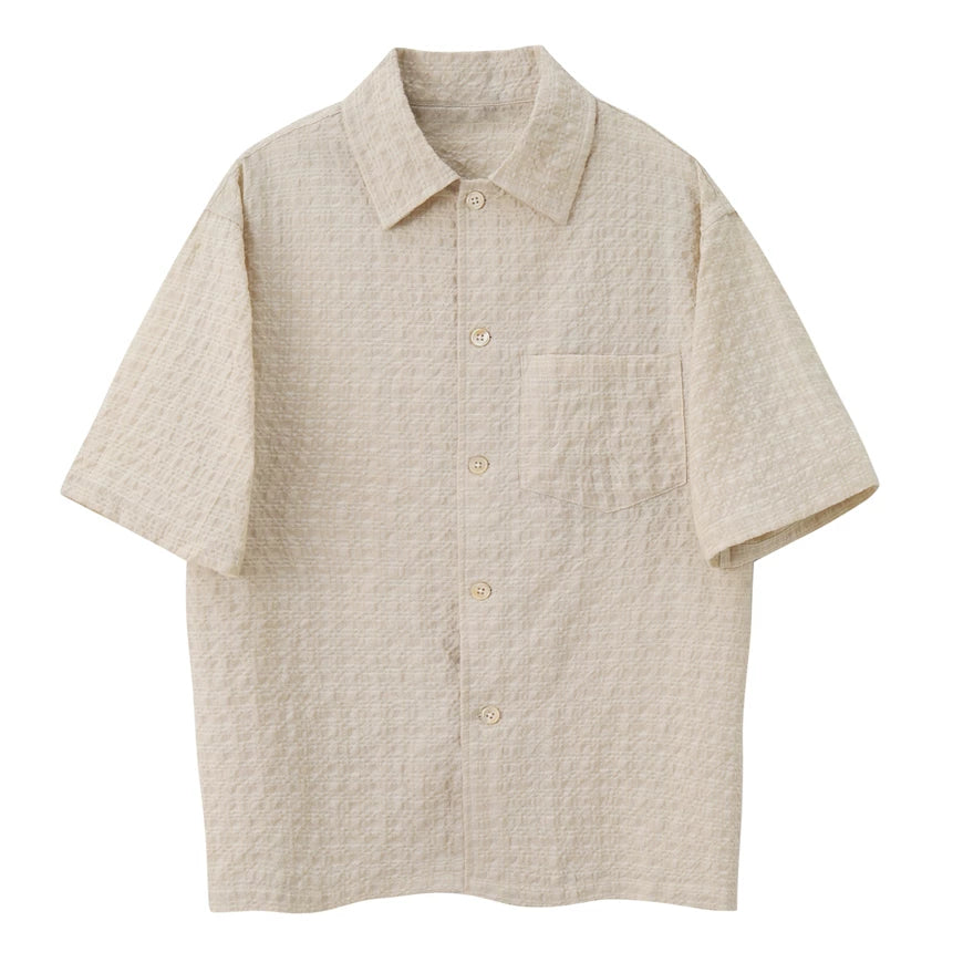 Borrowed Project Square Neck Short Sleeve Shirt