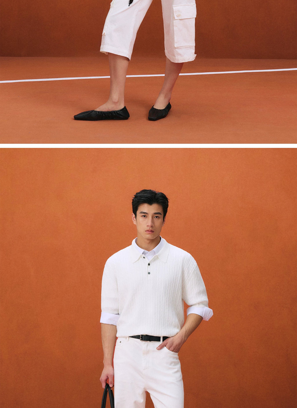 NO LOGO Retro Loose Loose Lazy Lapel Tee