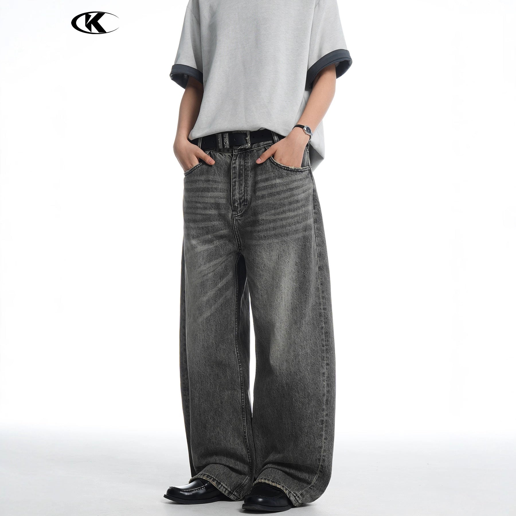 11KN Vintage Loose Versatile Wide Leg Pants