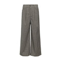 FUNKYFUN Checked Casual Straight Trousers