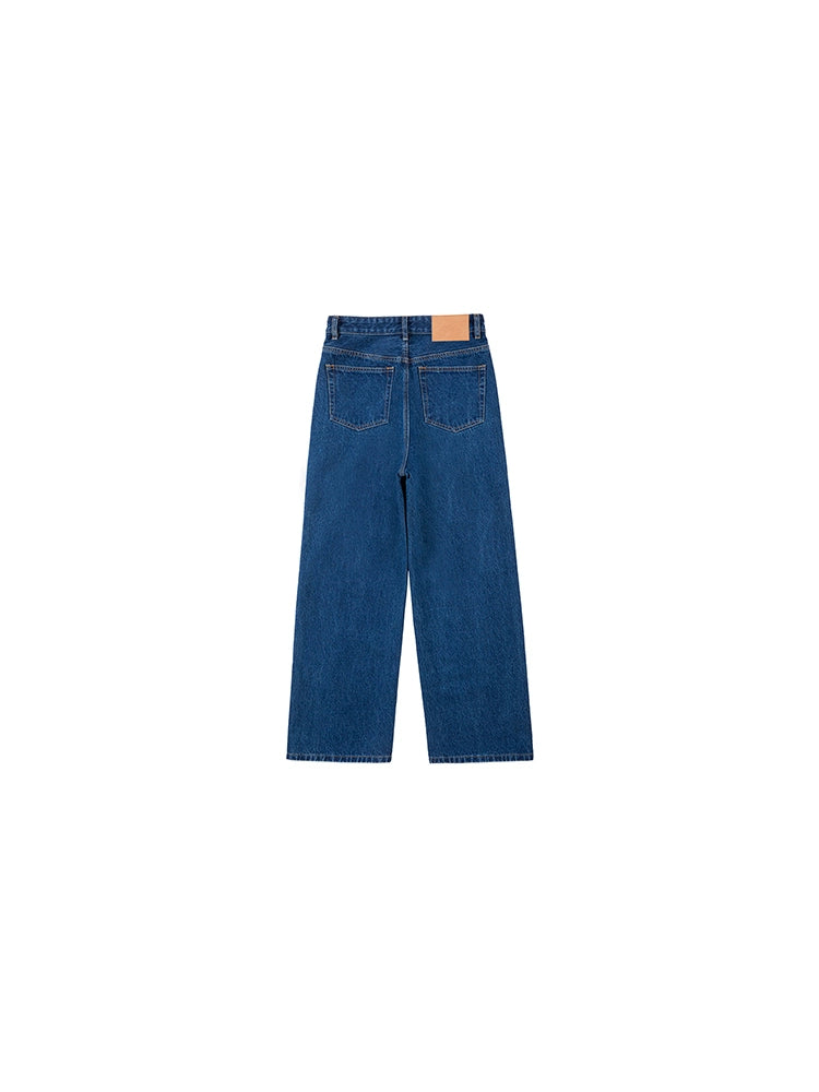 PLUS NO LOGO Loose Straight Washed Jeans